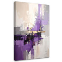 WANDBILD, Violette Abstrakt - Lila, Textil (40/60cm) - Feeby