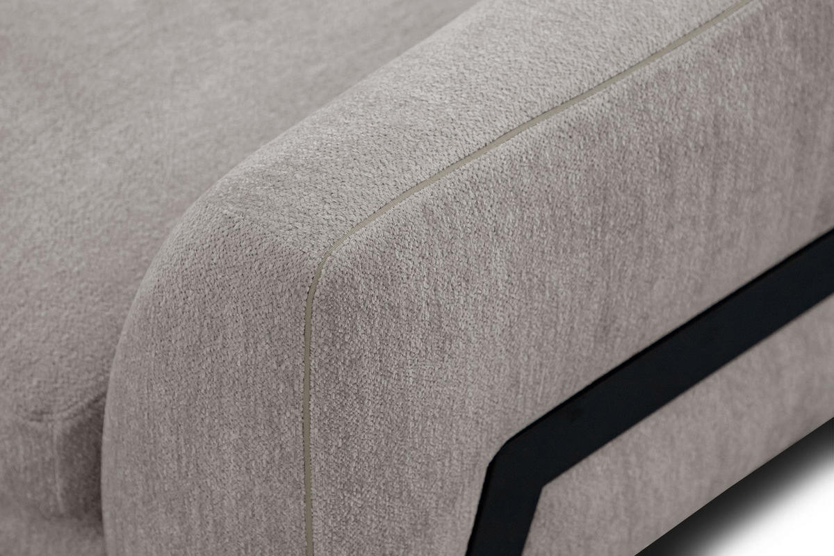 ECKSOFA WINTER 4-Sitzer, taupe - Taupe/Schwarz, Holzwerkstoff/Textil (158/269cm) - Courtois Laville