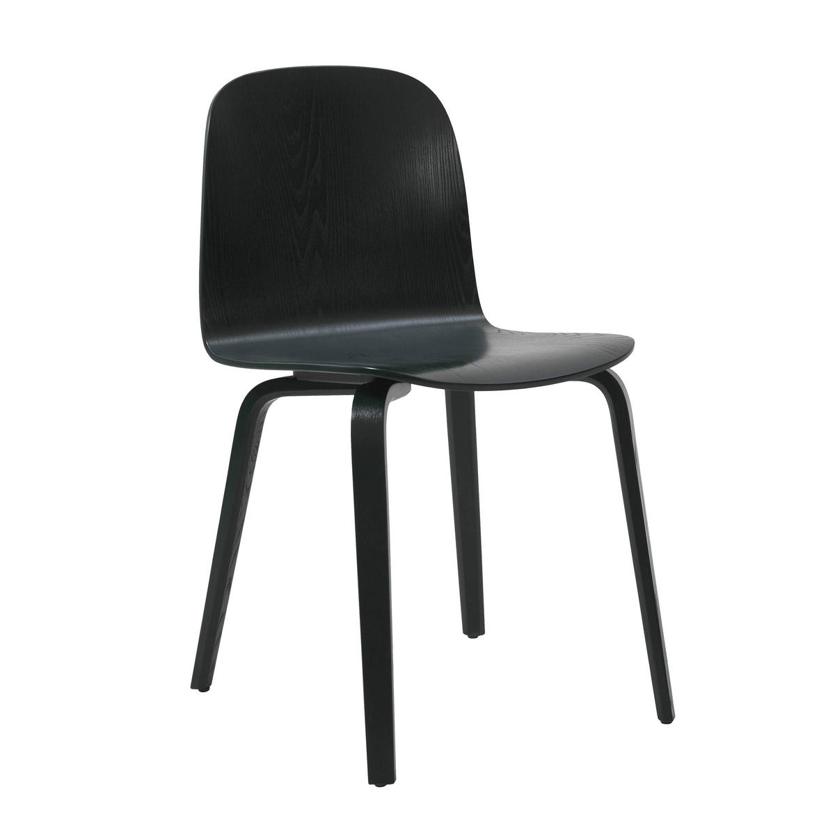 STÜHLE 2-tlg., Schwarz - Schwarz, Holz (46/80/54cm) - Oviala