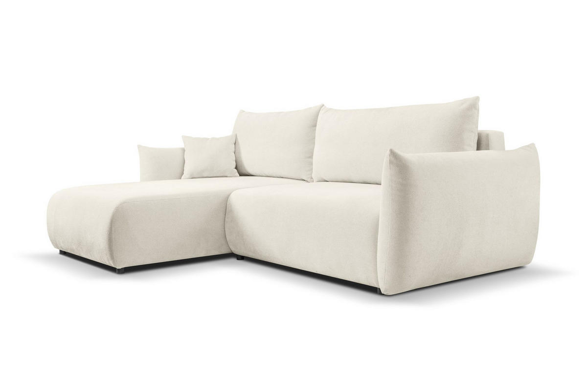 ECKSOFA HALLORA - Ecru (Melody 14) - Ecru, Holzwerkstoff (257/177cm) - Möblo