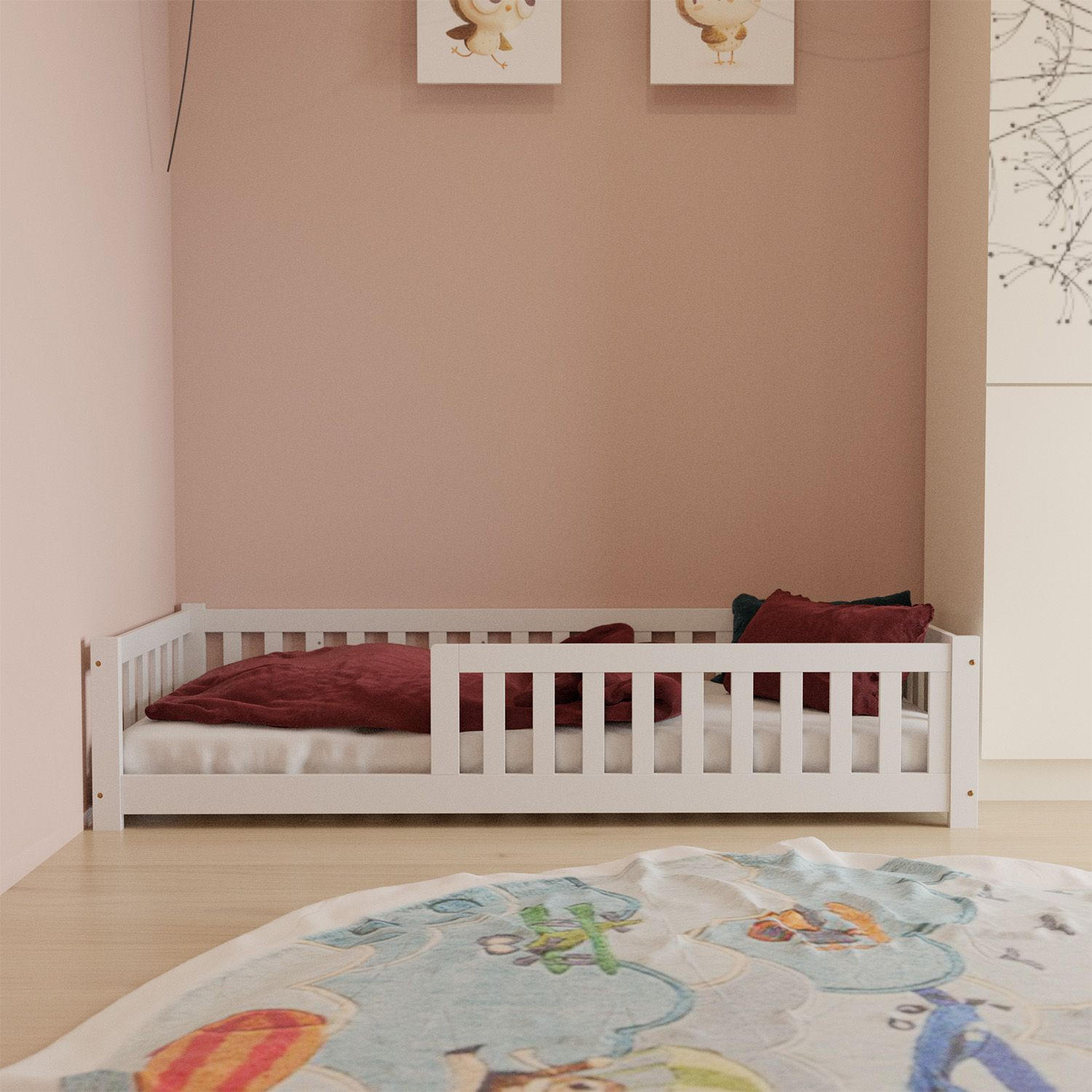 KINDERBETT Naya weiß 80x160 cm - Weiß, Holz (80/160cm) - Juskys