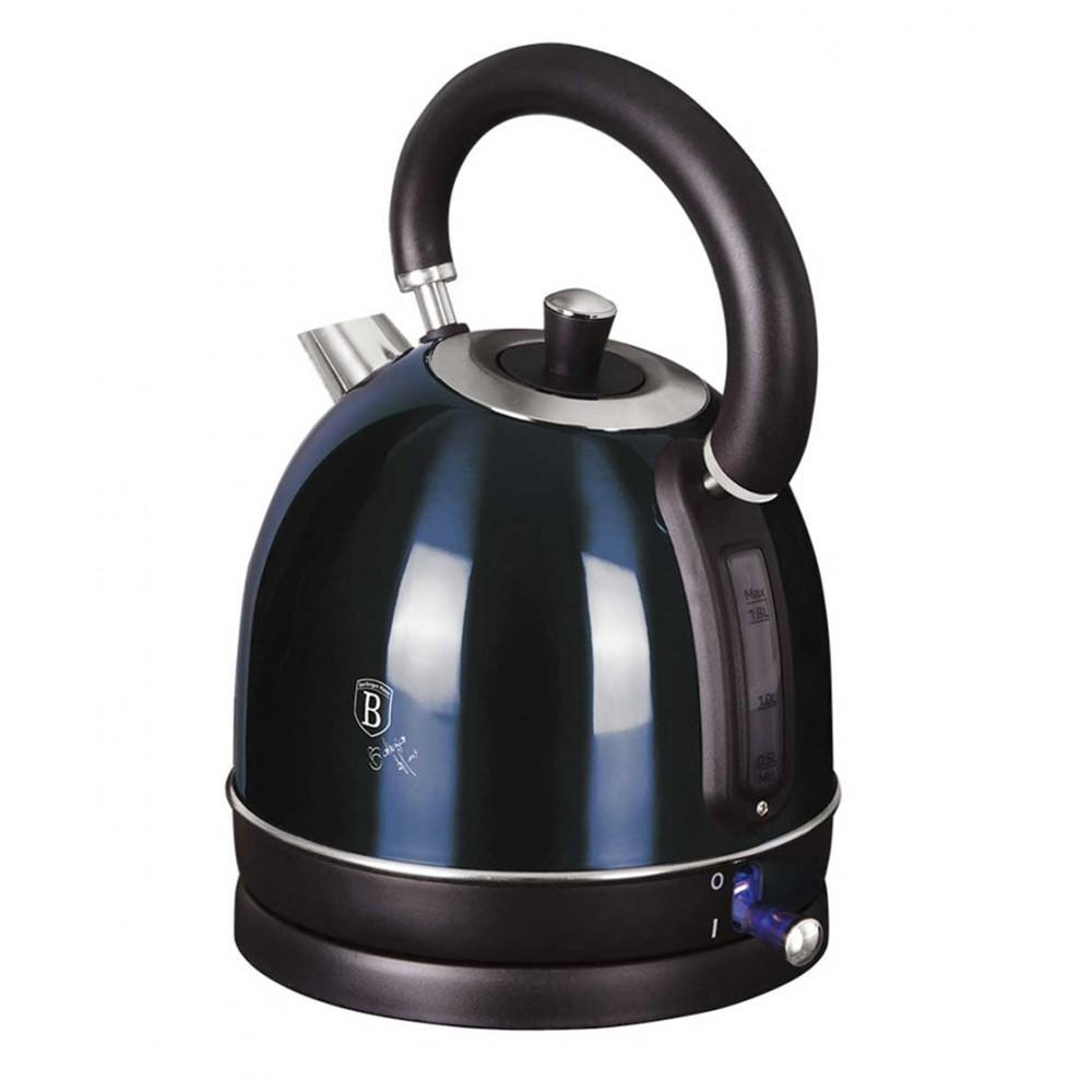 WASSERKOCHER ELEKTRISCH Schwarz 22/17/25 cm BH9339 - Schwarz, Metall (17/25/22cm) - Berlinger Haus