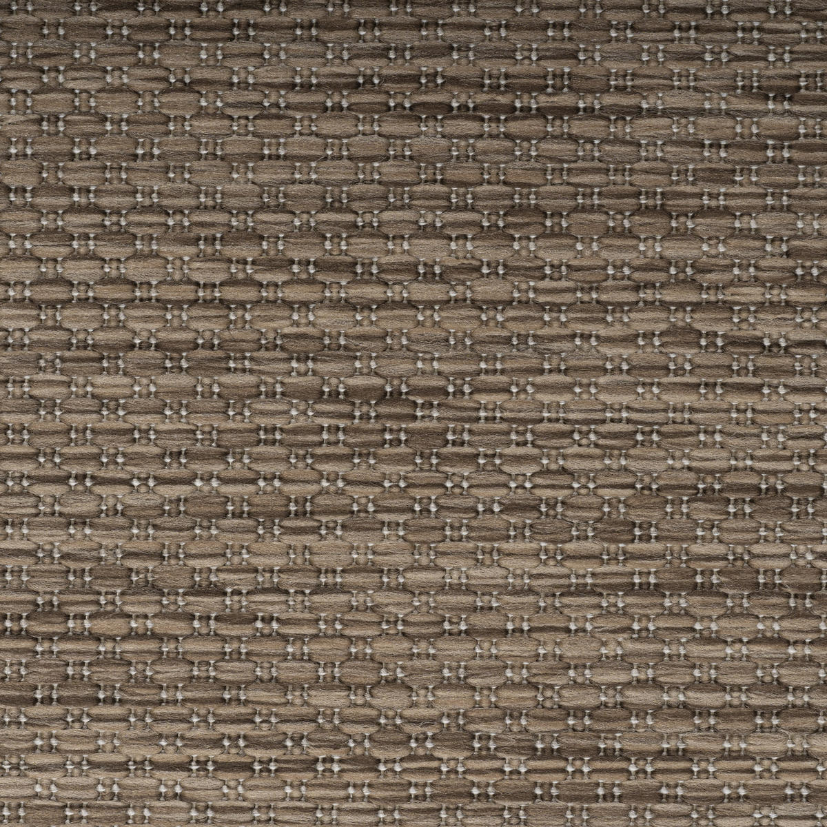 TEPPICH Balkon Unifarben Pflegeleicht Waschbar Terrasse Rund Braun 160x160 cm – ALSTER - Braun, Textil (160/160cm) - KADIMA DESIGN