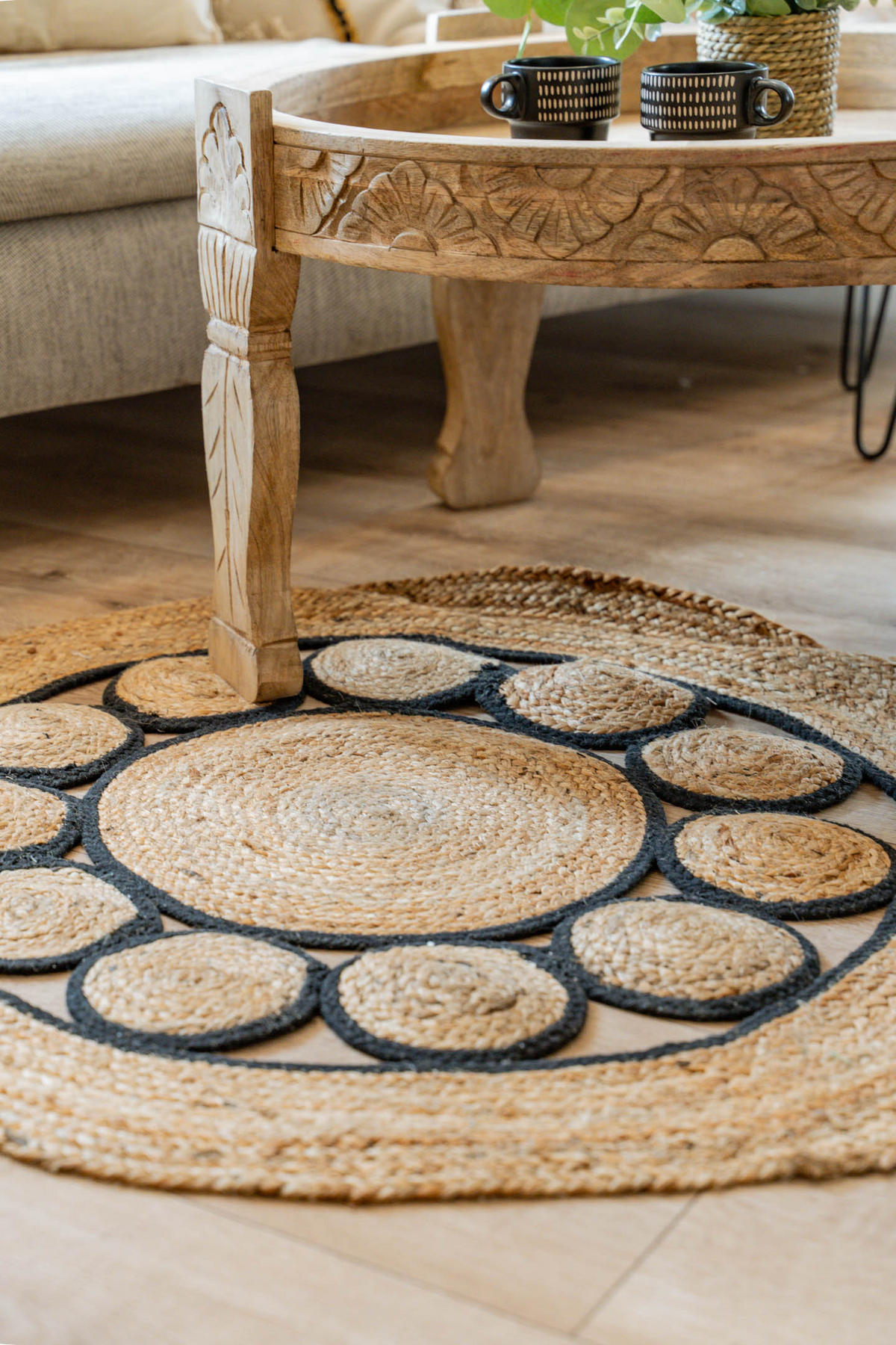 JUTETEPPICH Ø 90 cm - Braun, Naturmaterialen (90/90cm) - Home Styling Collection