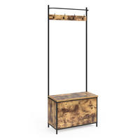 GARDEROBE Fyrk Eiche rustikal 65 x 175 cm - Wildeiche/Schwarz, Holzwerkstoff (65/175/30cm) - Vicco