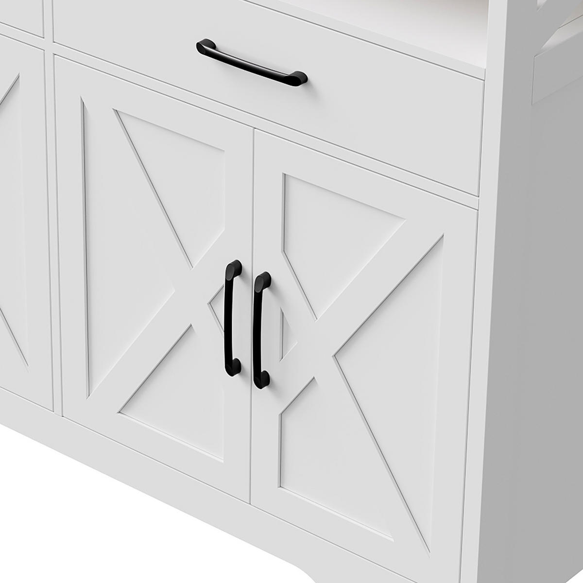 SIDEBOARD Modern mit 4 Türen & 2 Schubladen 140/40/105 cm Weiß/Eiche - Weiß, Holzwerkstoff (140/105/40cm) - Creahappy