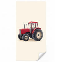KINDERTAPETE - Traktor - Minimalistisch - Illustration - Rot - 100x200 cm - Rot, Papier (100/200cm) - OnlyWow