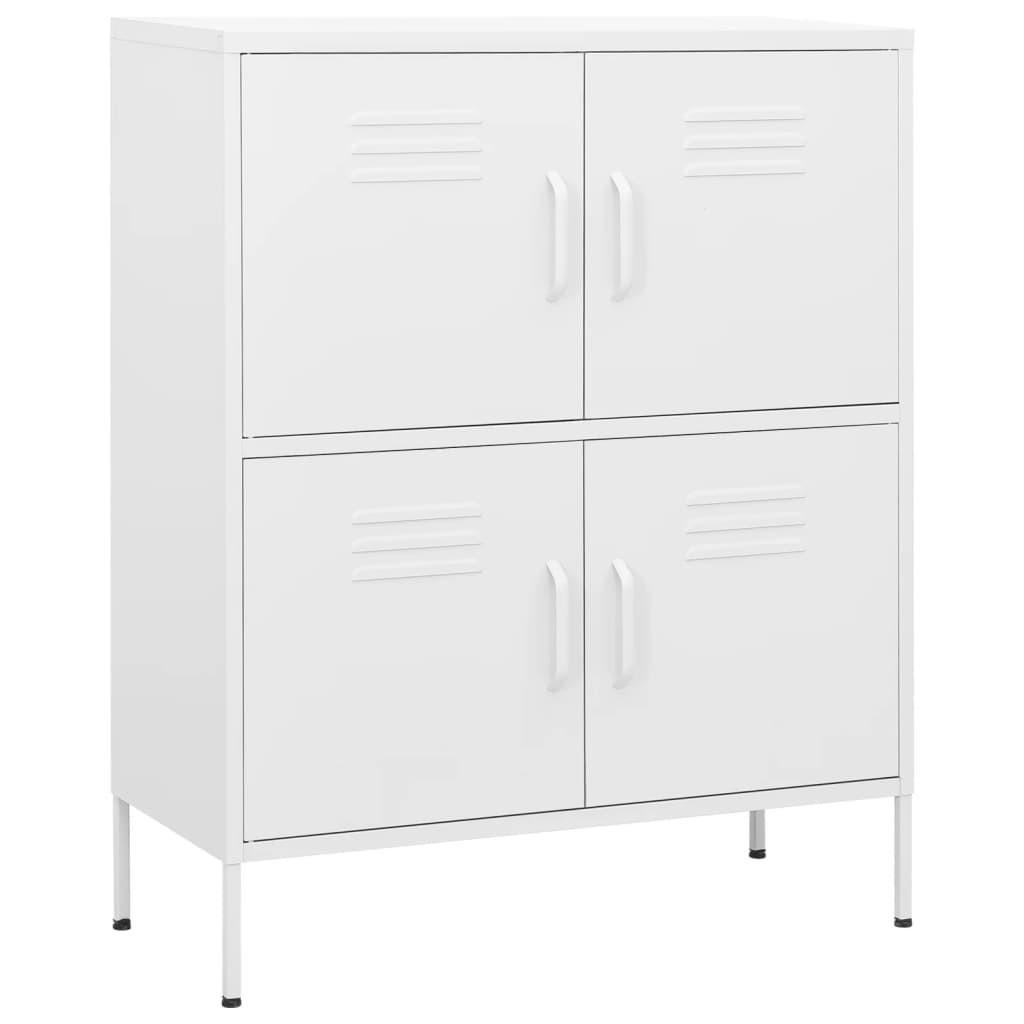 vidaXL Lagerschrank Weiß 80x101.5x35 cm