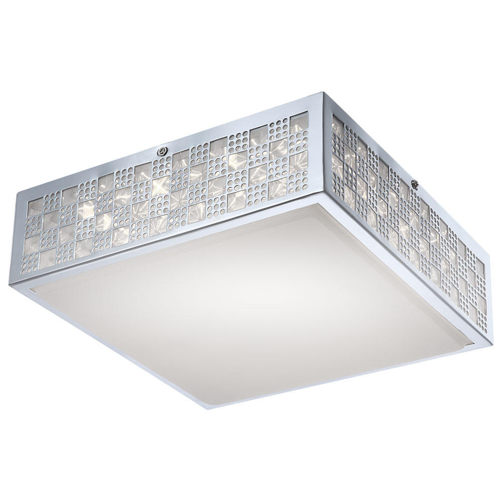 LED DECKENLEUCHTE KELII Silber Metall - Silberfarben, Metall (30/30/9cm) - Globo Lighting
