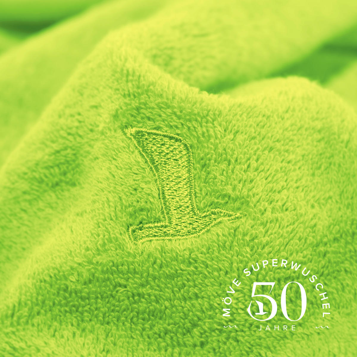 BADETUCH SUPERWUSCHEL - LIMITED EDITION - Hellgrün, Textil (80/200cm) - MÖVE