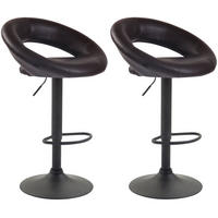 BARHOCKER Olinda Kunstleder 80-101x53x47 cm braun - Braun, Leder (53/80/47cm) - furnicato