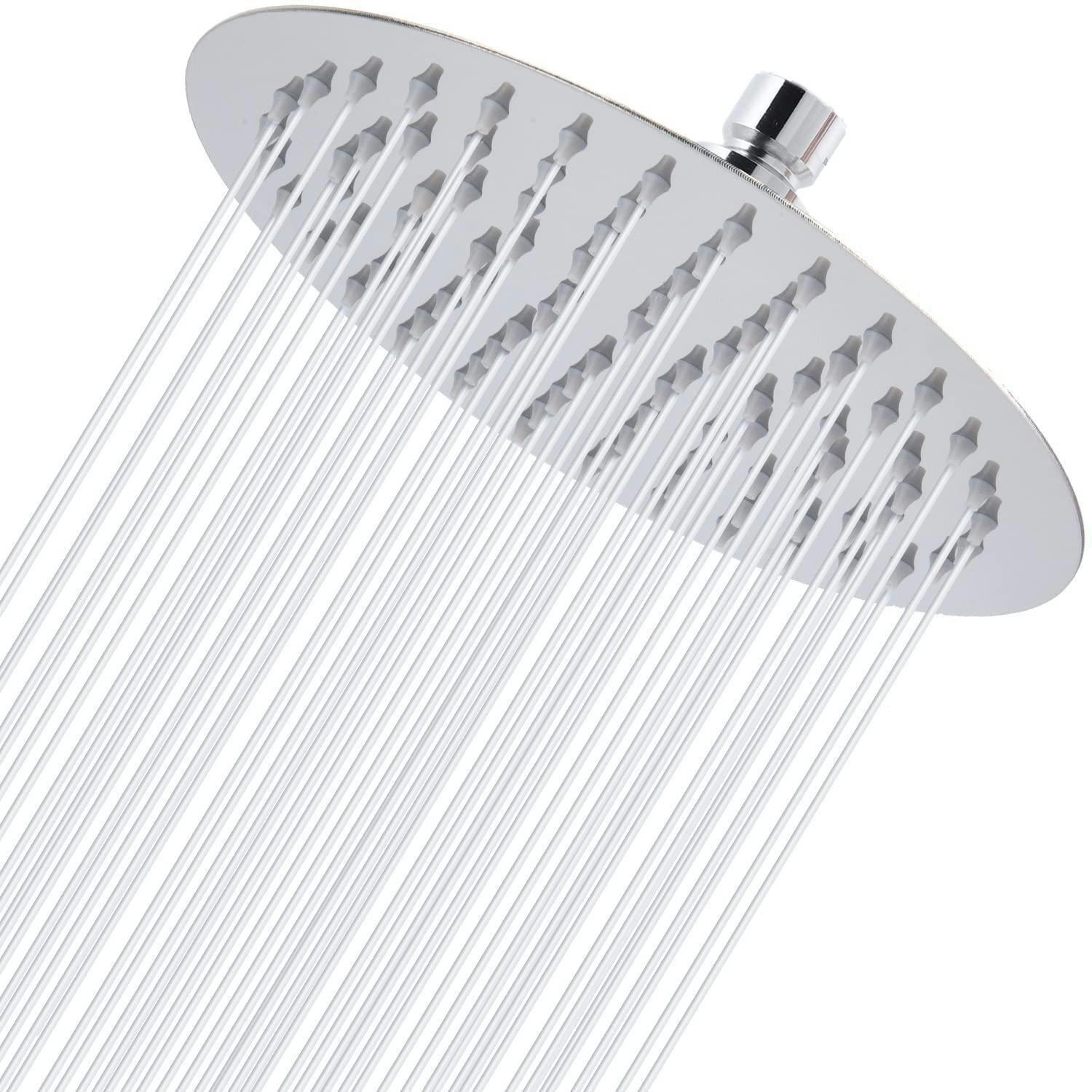 REGENBRAUSE 20 cm Rund Chrom - Silberfarben, Metall (20.3/12.7/0.2cm)