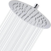 REGENBRAUSE 20 cm Rund Chrom - Silberfarben, Metall (20.3/12.7/0.2cm)