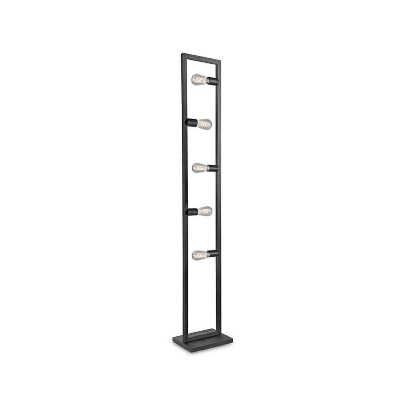 STEHLEUCHTE Quadrato Schwarz 35/25/160 cm - Schwarz, Metall (35/25/160cm) - LABEL51