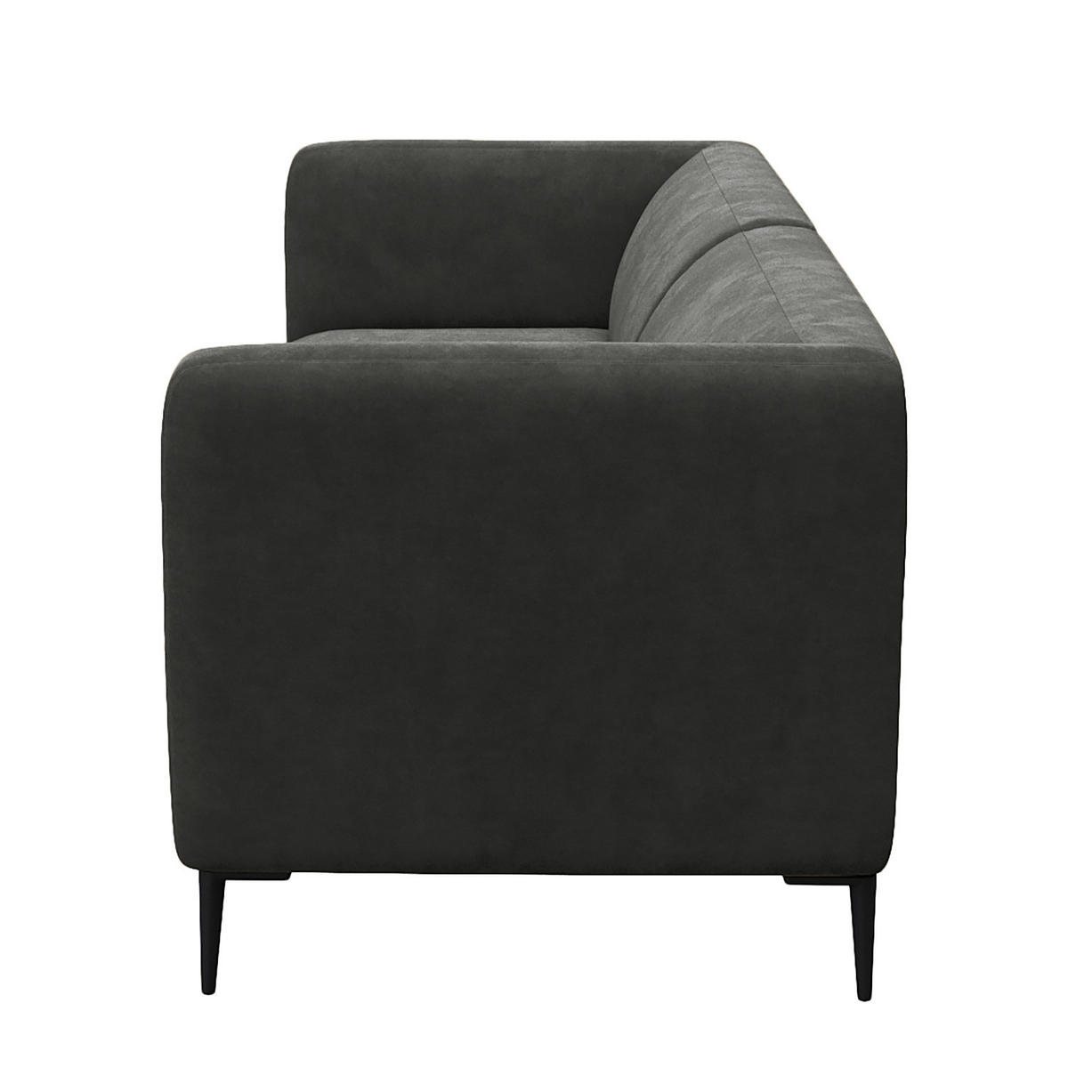 3-SITZER SOFA - Schwarz/Grün, Textil/Metall (205/74/88cm) - home24