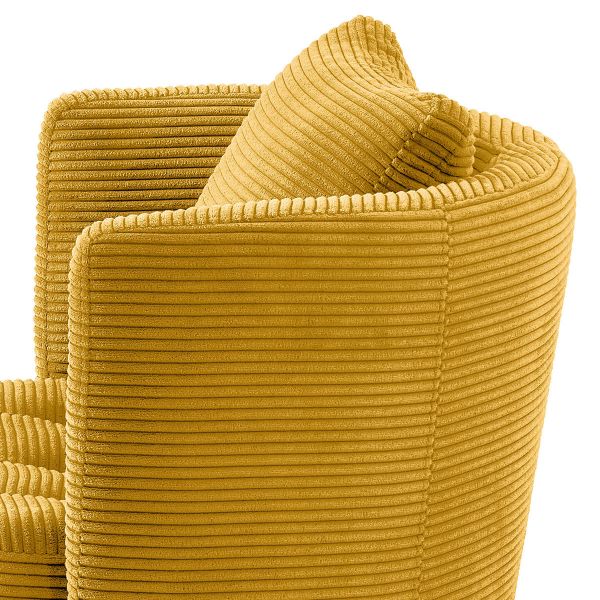 SESSEL - Gelb/Schwarz, Textil/Metall (65/77/40cm) - home24