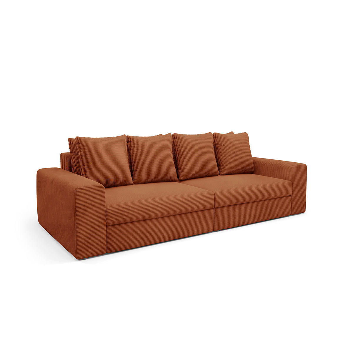 SOFA Paola 3 Sitzplätze Ziegelrot - Rot, Holz (272/86/120cm) - Petits-meubles