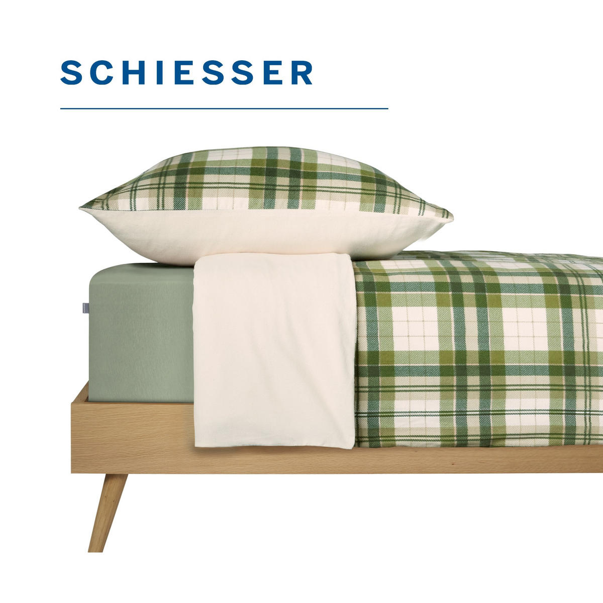 SPANNBETTLAKEN Jessi 100% Baumwolle 150x200 cm Hellgrün - Hellgrün, Textil (150/200cm) - SCHIESSER