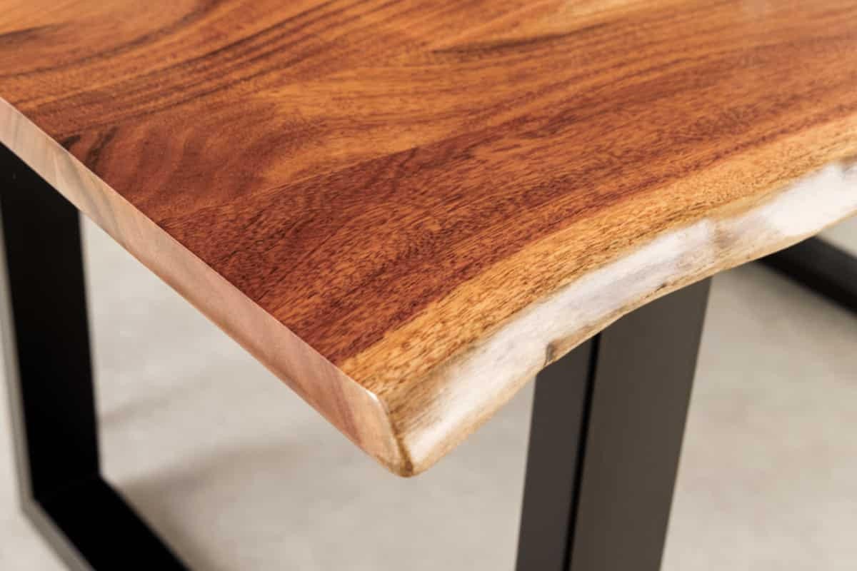 ESSTISCH LIQUID Akazie Braun 160cm - Blau/Schwarz, Holz/Metall (96/160/76cm) - riess-ambiente