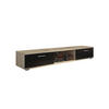 LOWBOARD Sella 175,5 / 40 / 26cm Sonoma Eiche / schwarz matt - Schwarz/Sonoma Eiche, Holz/Holzwerkstoff (176/26/40cm) - Feldmann-Wohnen