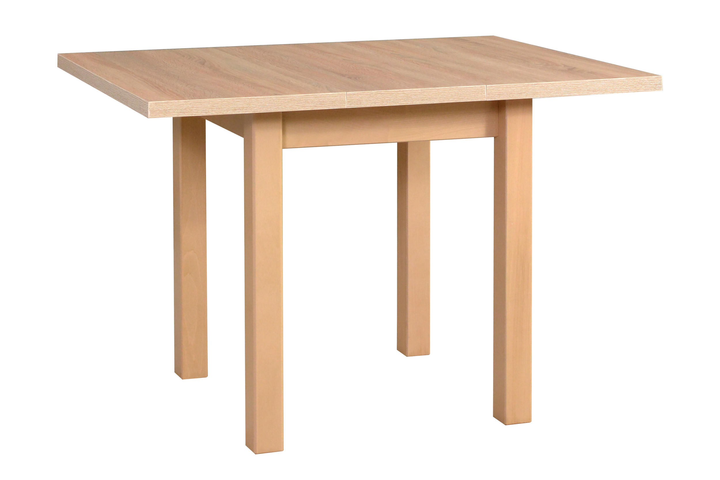 ESSTISCH Max 7, 80-110/80 cm, sonoma - Sonoma Eiche, Holz (80/80/76cm) - Leaf Design