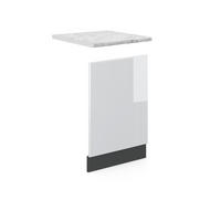 FRONTBLENDE R-Line Weiß Hochglanz 45 cm, AP Marmor - Weiß Hochglanz/Anthrazit, Holzwerkstoff (45/57.2/1.6cm) - Vicco