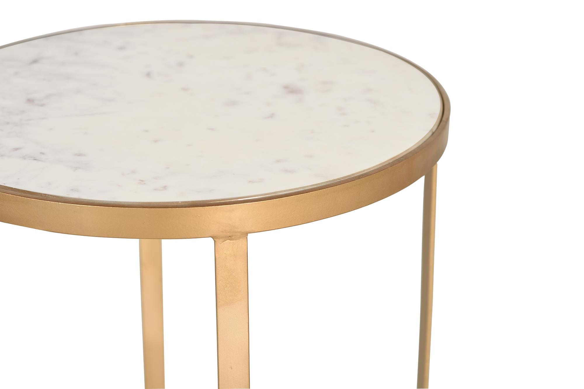 COUCHTISCH aus Marmor - Weiß, Holz (45/45/60cm) - Giner y Colomer