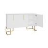 SIDEBOARD Weiß 138/40/80,5CM - Weiß, Holzwerkstoff/Metall (40/80.5/138cm) - Urban Meuble