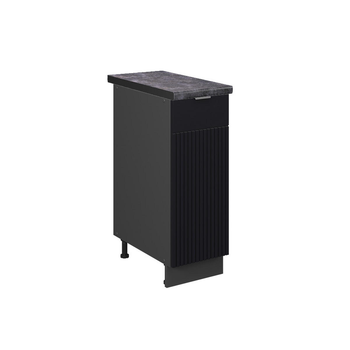 APOTHEKERSCHRANK Fame-Line, Schwarz gestreift, 30 cm, AP Anthrazit - Anthrazit/Schwarz, Holzwerkstoff (30/82/60cm) - Vicco