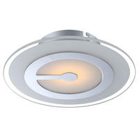 LED DECKENLEUCHTE Glas Chrom Weiß - Weiß, Glas (23/23/5.7cm) - Globo Lighting