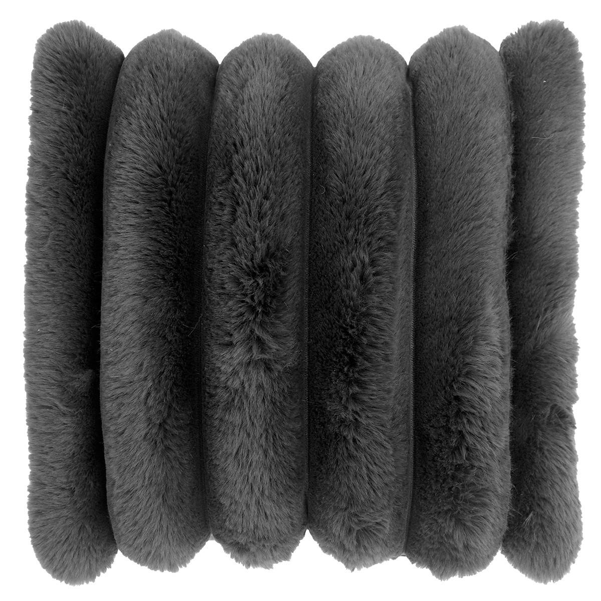 DEKOKISSEN Liebe Grau 45/45/8 cm - Grau, Textil (45/45cm) - Unique Living