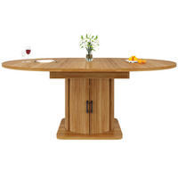 ESSTISCH Ausziehbar 118-158Cm Rund Oval Schubladen Braun - Multicolor, Holzwerkstoff (118/118/76cm) - FLIEKS