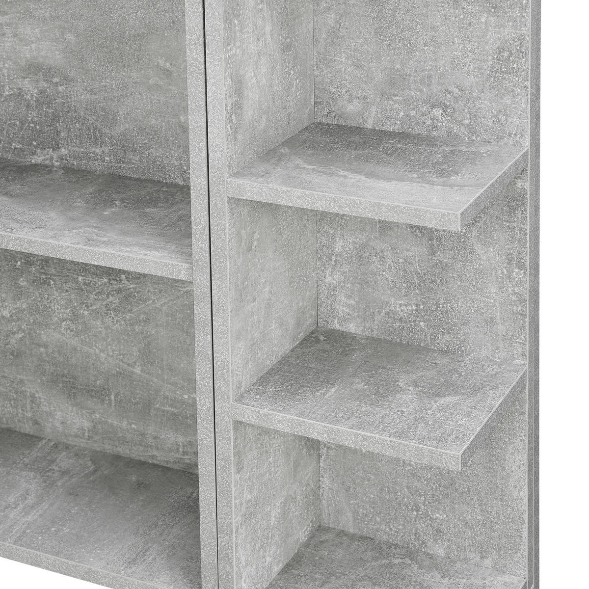 SPIEGELSCHRANK Harstad - Grau, Holzwerkstoff (80/64/20cm) - [en.casa]