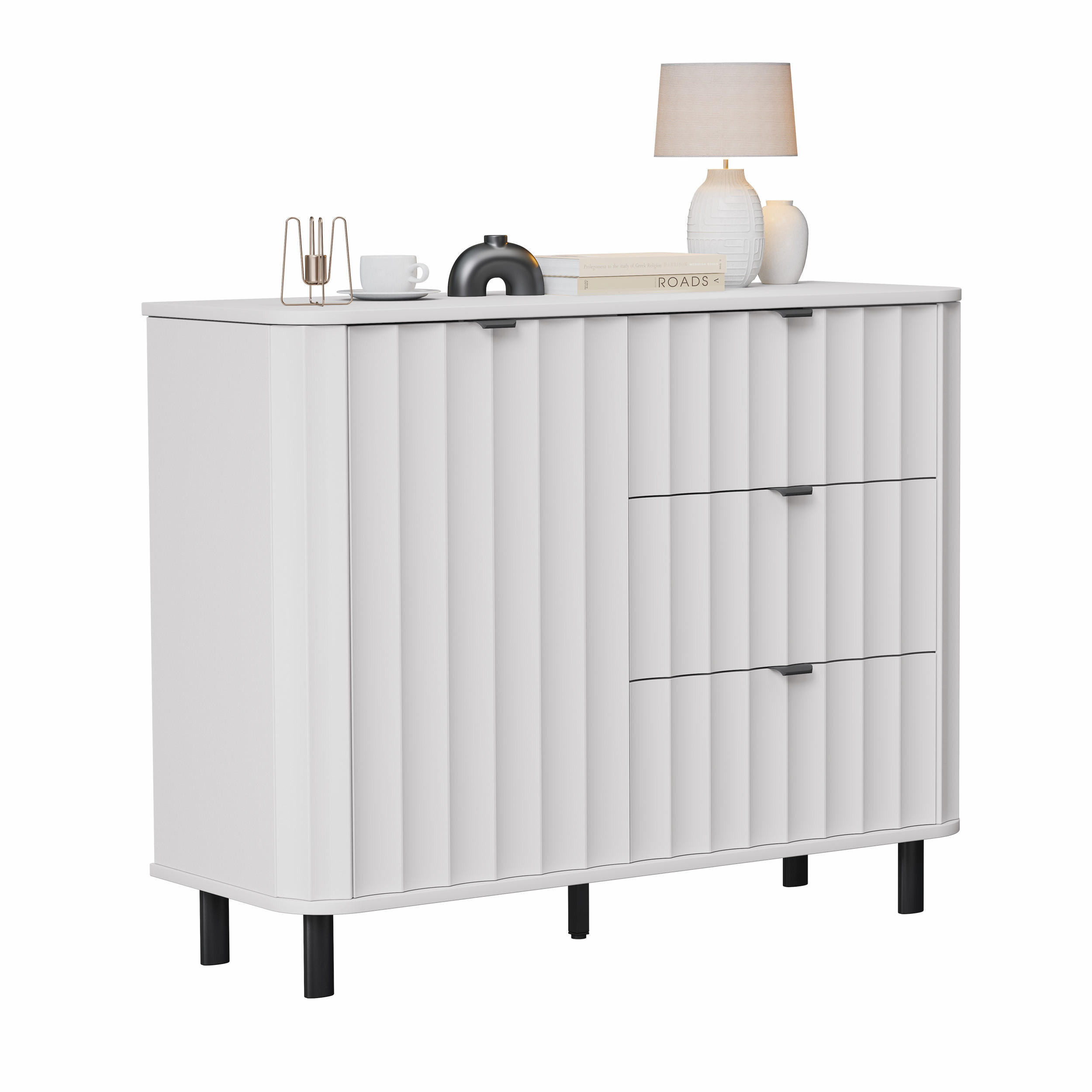 Idohome Kommode Weiß 111x91x40.5 cm