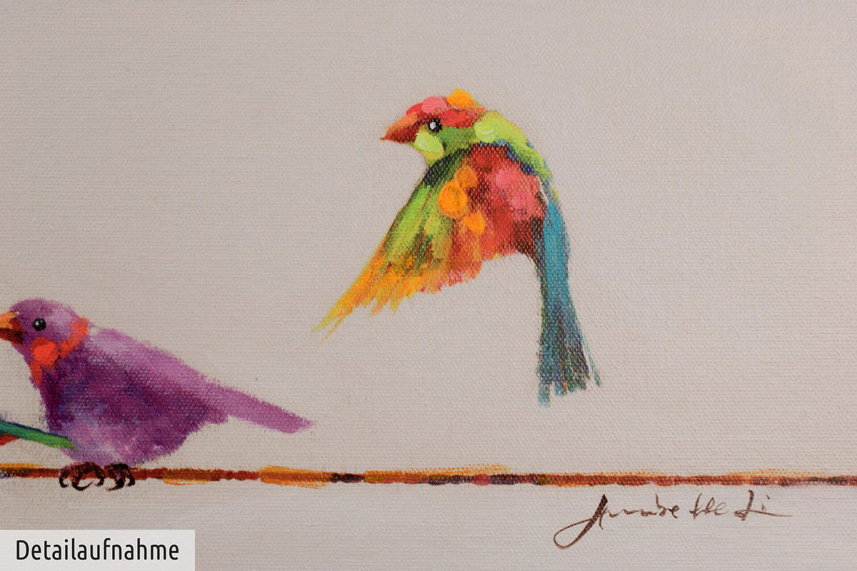 ACRYLBILD HANDGEMALT 150/30 cm - Multicolor, Holz/Textil (150/30cm) - KUNSTLOFT