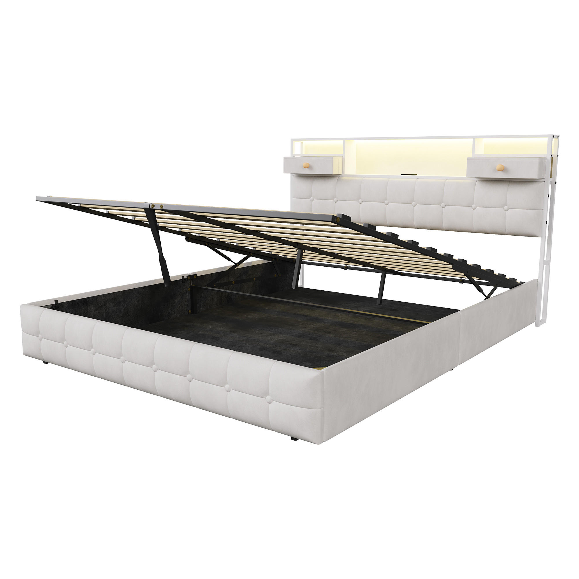 Brilverde Bett Beige 160x200 cm