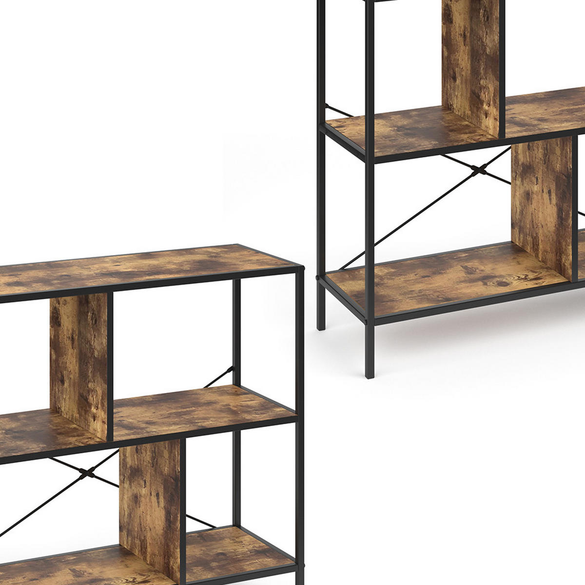 RAUMTEILER Fyrk Antikholz 80 x 79 cm - Eichefarben, Holzwerkstoff (80/79/30cm) - Vicco