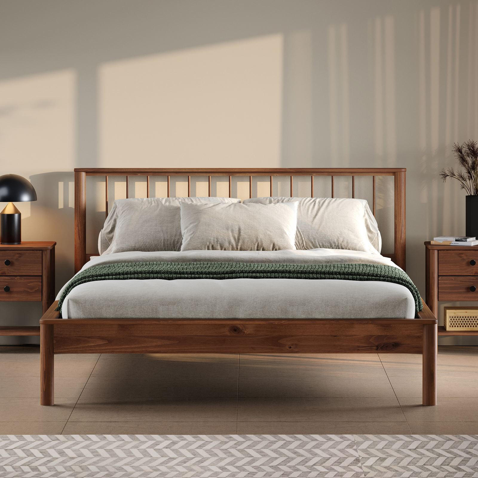 BETT APOANA 140X190 CM - Kastanienfarben, Holz (140/190cm) - IDIMEX