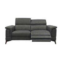 3-SITZER Sofa Planet Echtleder mit 1 x Relaxfunktion Anthrazit - Anthrazit, Leder/Metall (200/80/110cm)