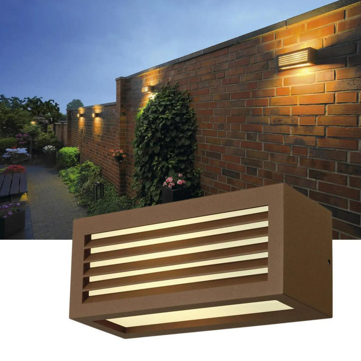 WAND- & DECKENLEUCHTE Box Rostfarbig - Rostfarben, Metall (11/11/11cm) - SLV