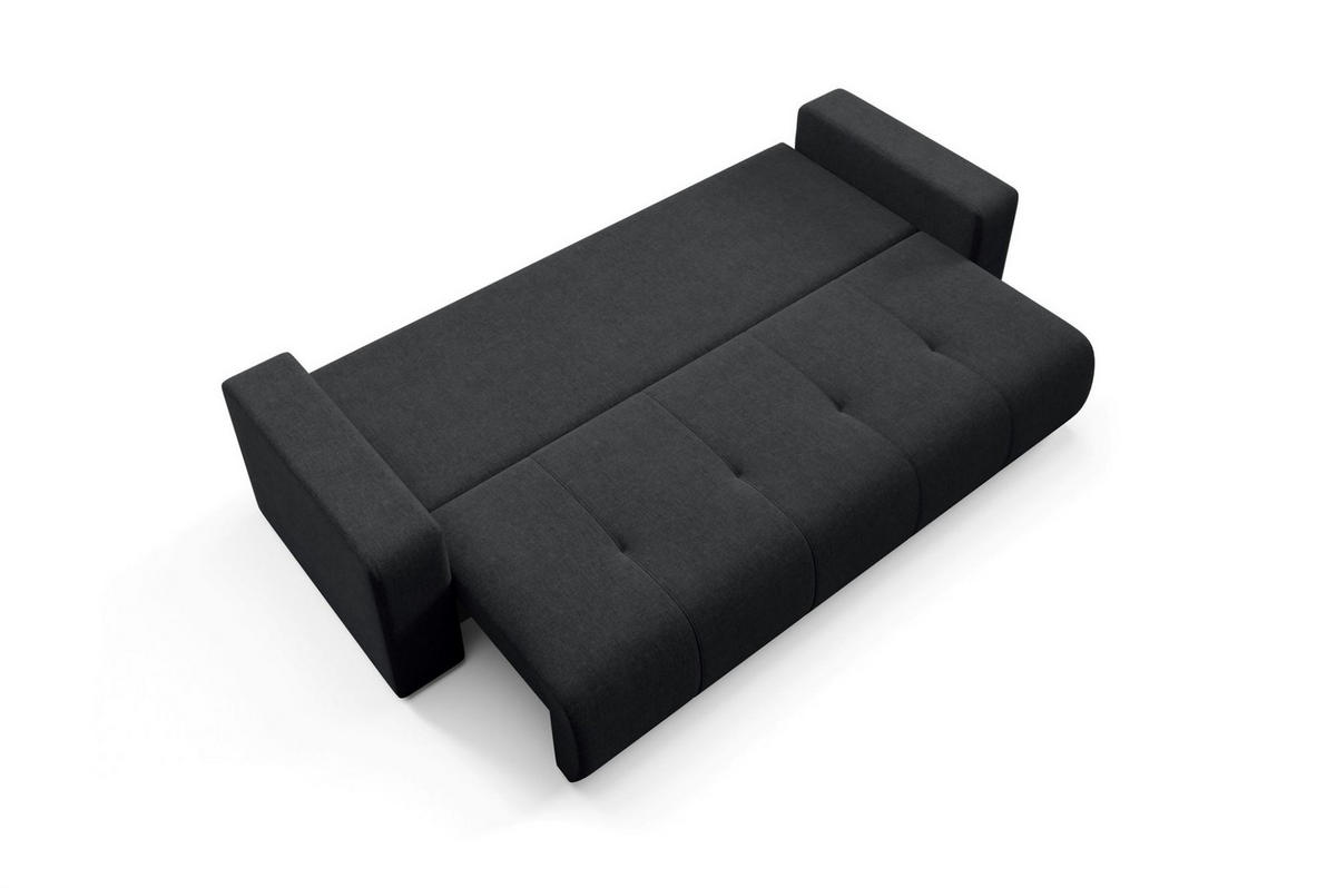 SCHLAFSOFA Augusto - Schwarz, Holzwerkstoff/Textil (244/82/102cm) - Fun Möbel