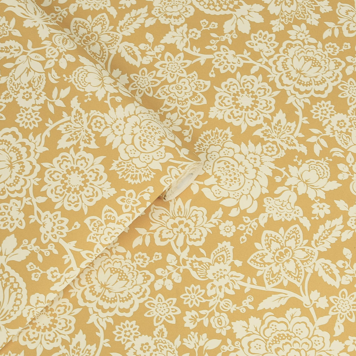 VLIESTAPETE Trailing Laurissa Blass Ockergelb - Gelb, Papier/Kunststoff (52/1000cm) - Graham & Brown
