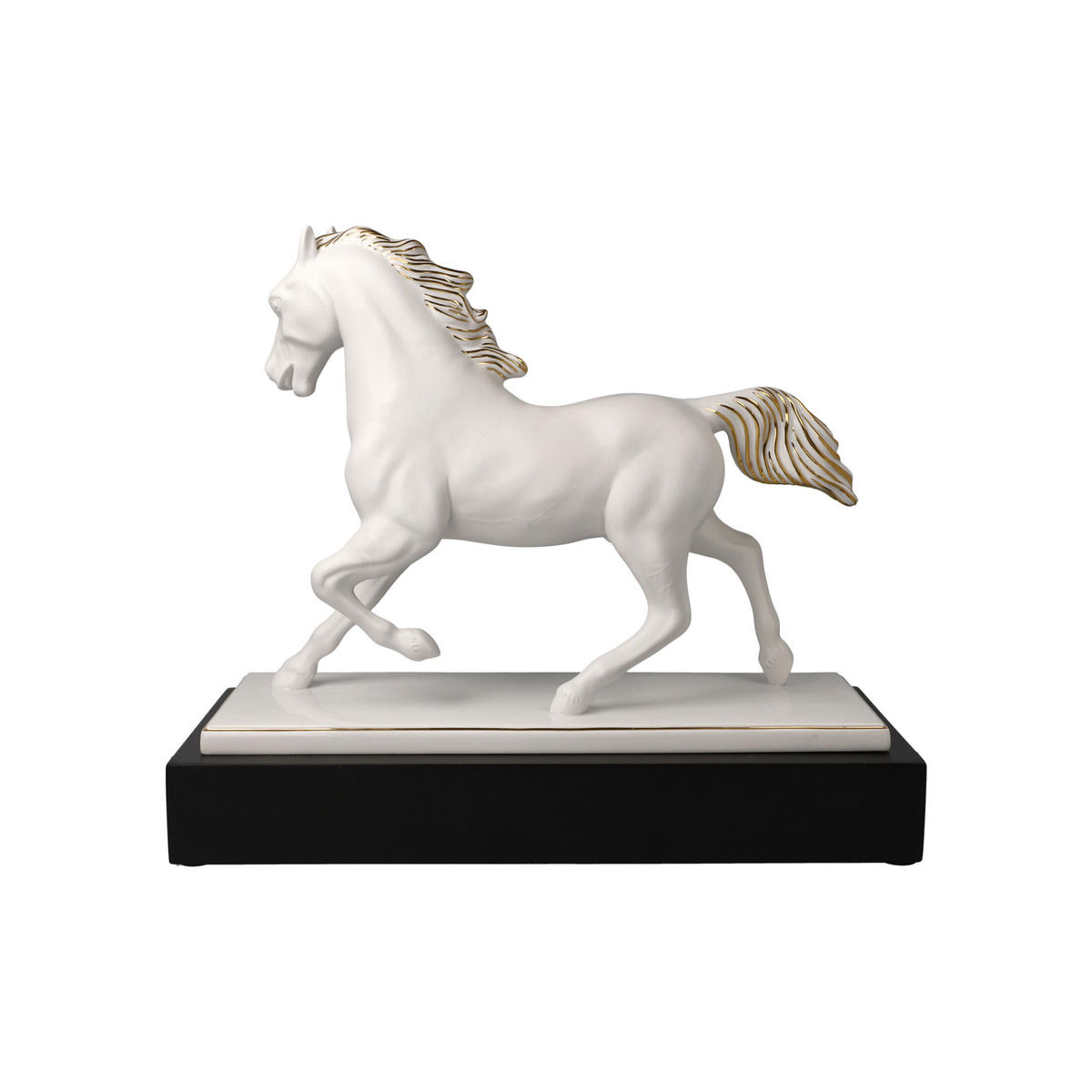 DEKOOBJEKT Studio 8 - Gracieux, Biskuit-Porzellan, Weiß-Gold, 28 cm - Weiß, Keramik (14/28/32cm) - Goebel