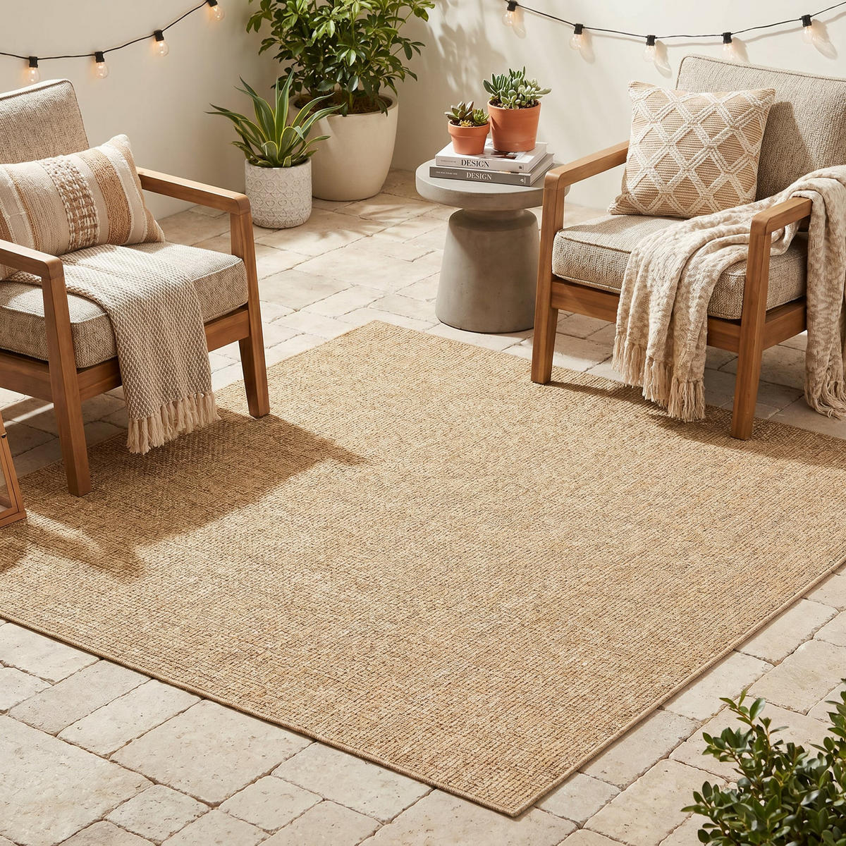 TEPPICH YUCANA quadratisch beige 200/200 cm - Beige, Textil (200/200cm) - Tapiso