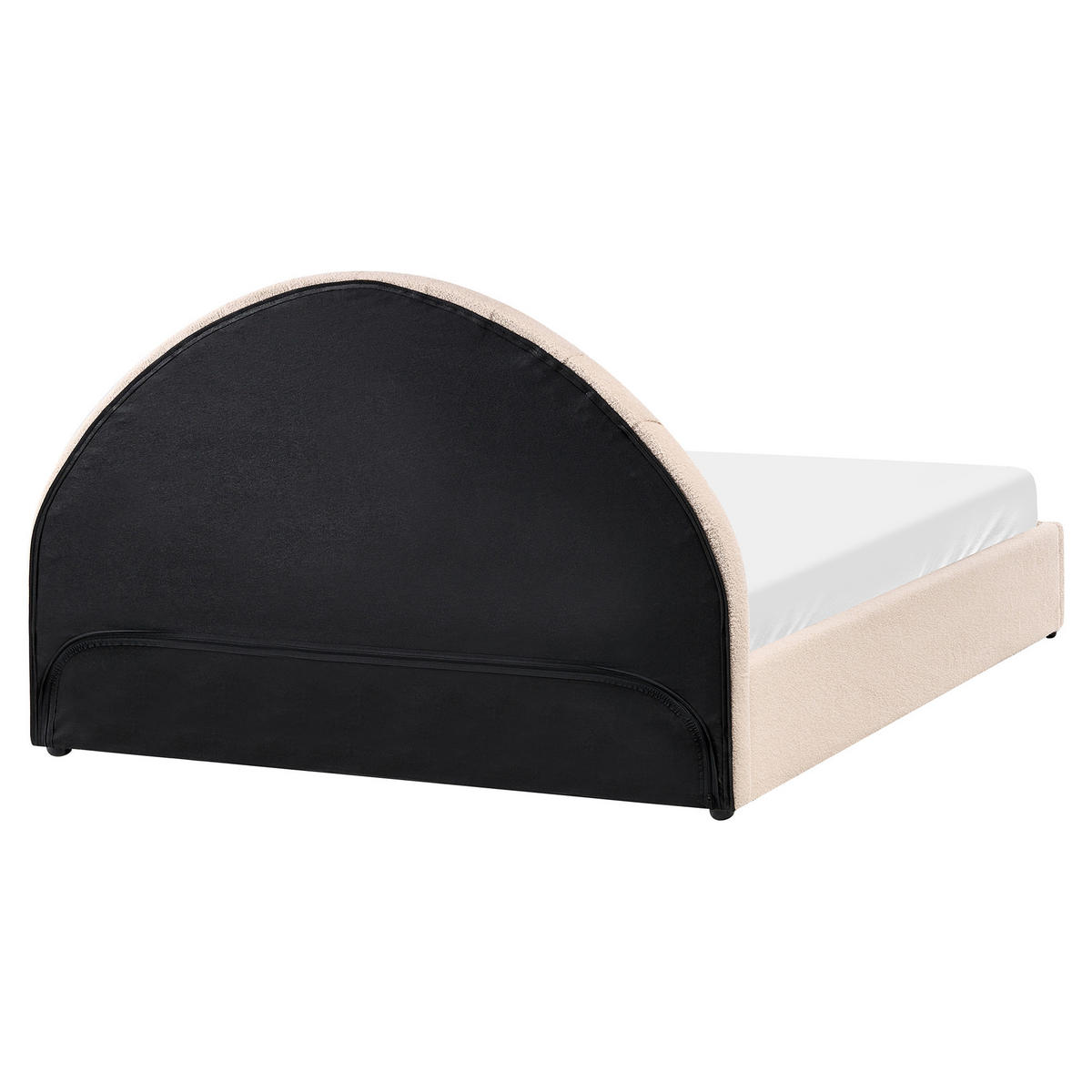 POSTELJA s prostorom za shranjevanje 160/200 bouclé svetlo bež Chadenet - bež, tekstil (160/200cm) - Beliani