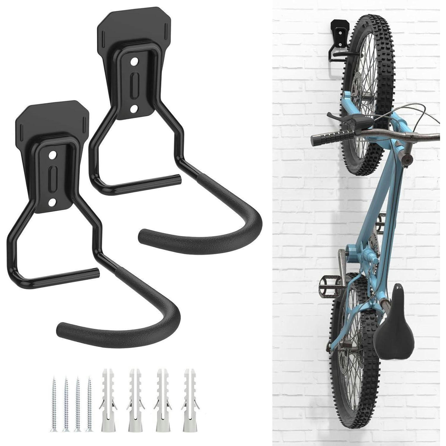 FAHRRADHALTERUNG 2er Set Schwarz - Schwarz, Metall (14/9.5/16cm)