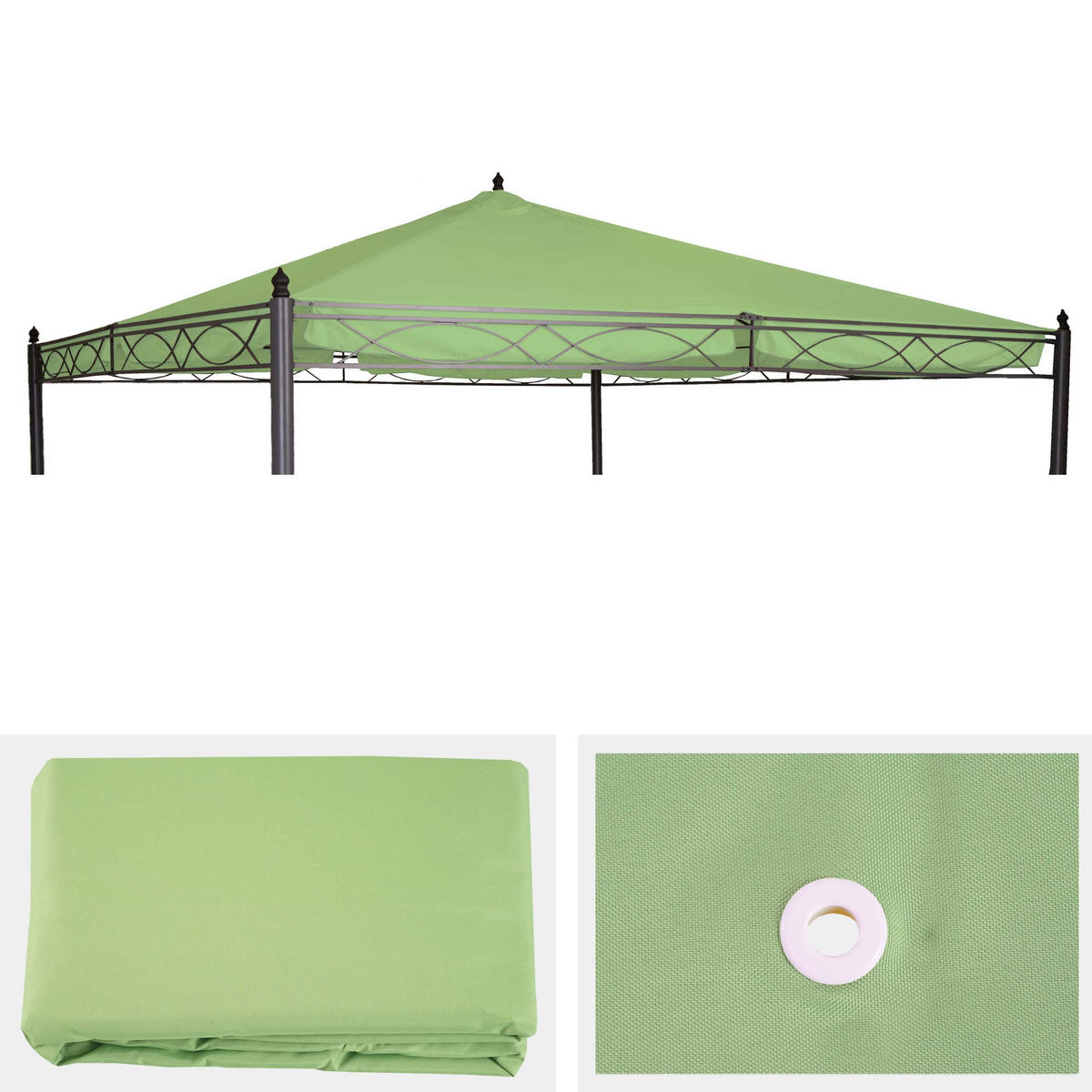 ERSATZBEZUG DACH FÜR PERGOLA CALPE Grün - Grün, Textil (380/1/380cm) - MCW