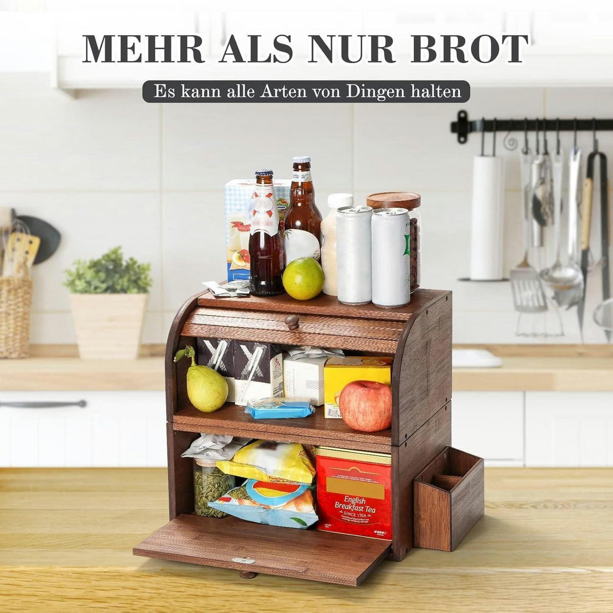 BROTKASTEN Bambus 38 x 25 x 36 cm - Braun, Naturmaterialien (25/36/38cm)