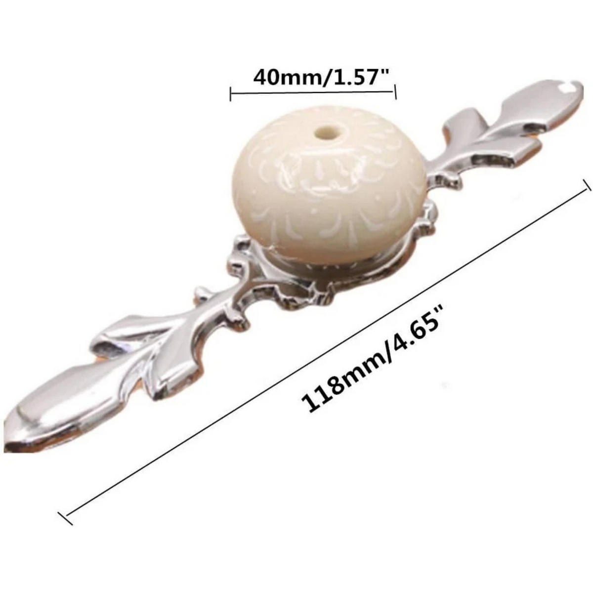 MÖBELGRIFF Gold 1er-Set - Weiß, Metall (0.1/3/1.18cm)
