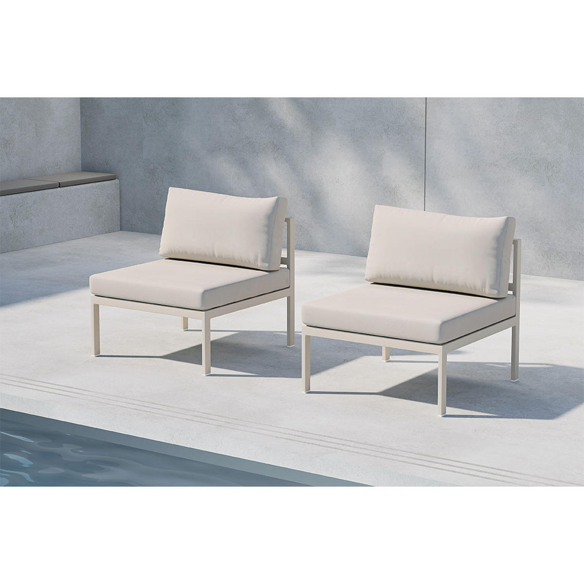 LOUNGESESSEL, Copacabana, Beige, Metall, 70 x 74 x 65 cm - Beige, Metall (70/65/74cm) - ebuy24